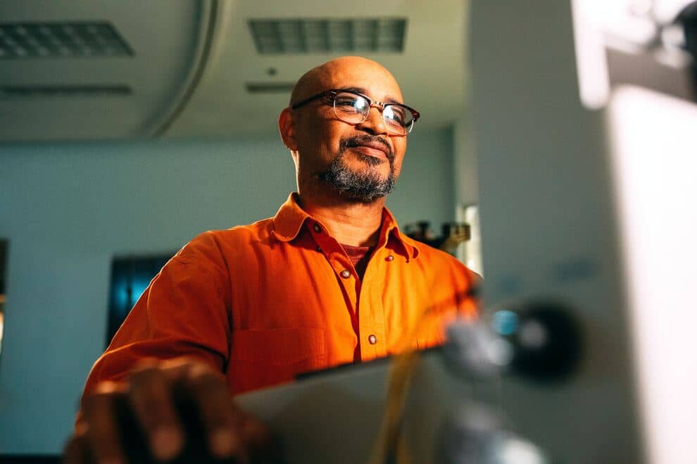 An image of a man working